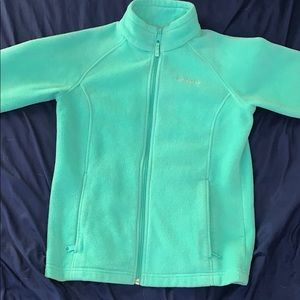 Columbia Teal Zip up fleece sweatshirt